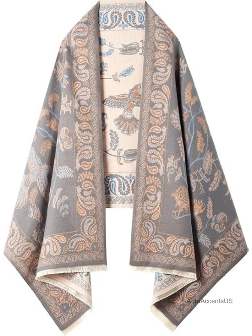 Reversible Shawl Wrap for Women Boho Pashmina Scarf